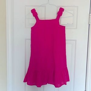 Janie and Jack hot pink eyelet dress